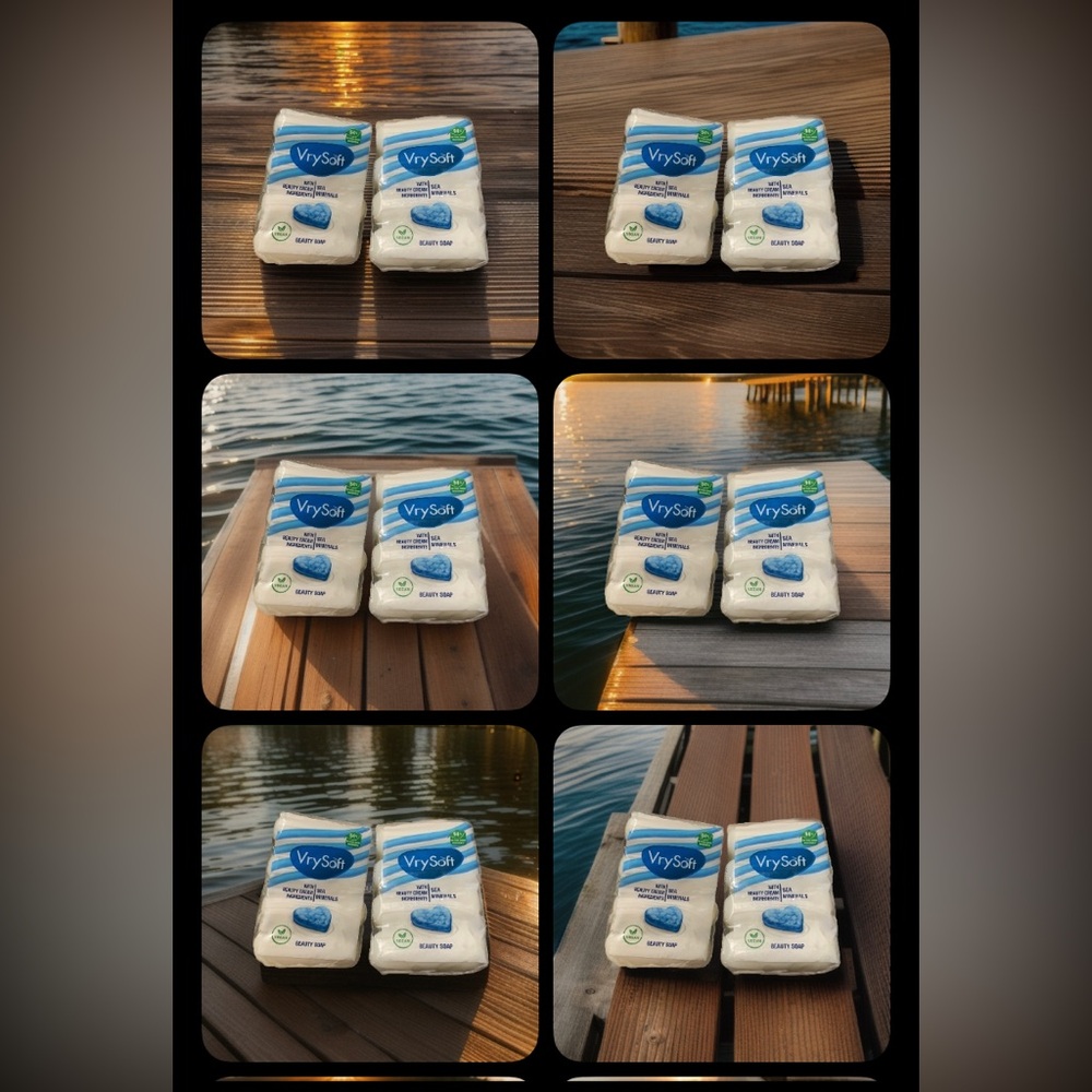✨⚡️💥2 Packs VrySoft Beauty Soap Sea Minerals 4 Bars Each 8 Total VEGAN Natural - Picture 3 of 4